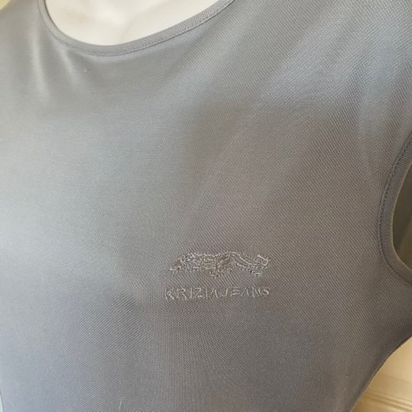Krizia Jeans silvery-gray sleeveless top - Picture 2 of 5